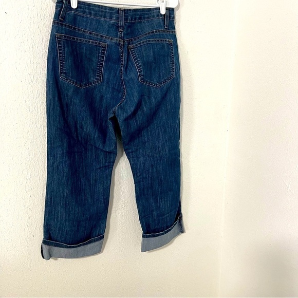 MERONA Mid Rise Capri Denim Jeans Women's Size 10 Blue Medium Wash Faded EUC - Picture 6 of 7